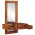 Espejo de pared con cajones madera maciza de acacia 60x33x90