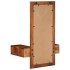Espejo de pared con cajones madera maciza de acacia 60x33x90
