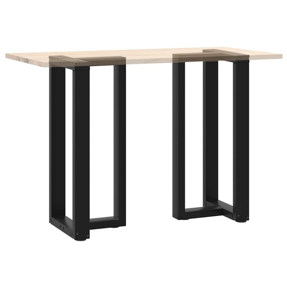 Patas de mesa de bar forma T 2 uds acero negro 50x35x(90-91)