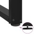 Patas de mesa de bar forma T 2 uds acero negro 50x35x(90-91)