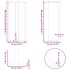 Patas de mesa de bar forma T 2 uds acero negro 50x35x(90-91)