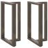 Patas de mesa bar forma T 2 uds acero natural 60x35x(90-91)