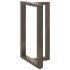 Patas de mesa bar forma T 2 uds acero natural 60x35x(90-91)
