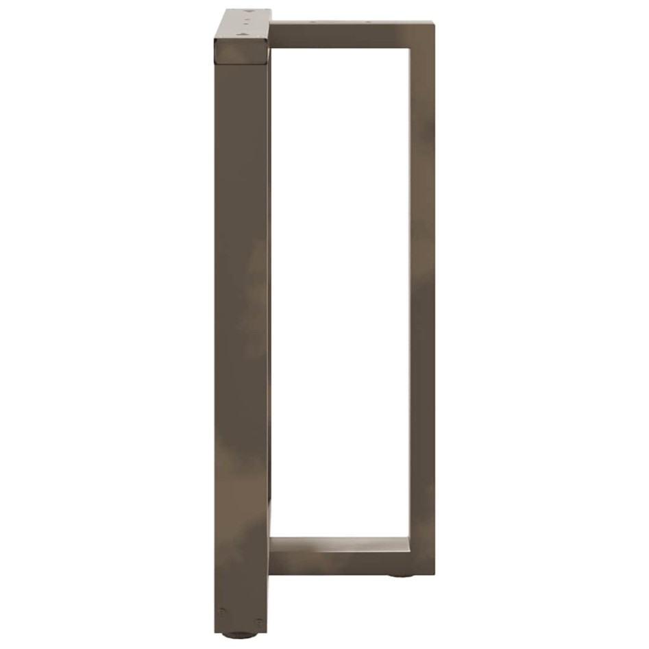 Patas de mesa bar forma T 2 uds acero natural 60x35x(90-91)