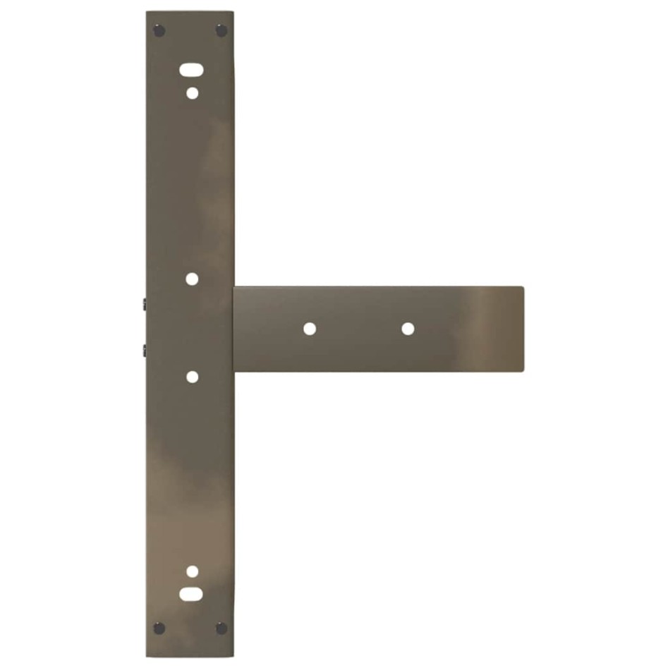 Patas de mesa bar forma T 2 uds acero natural 60x35x(90-91)