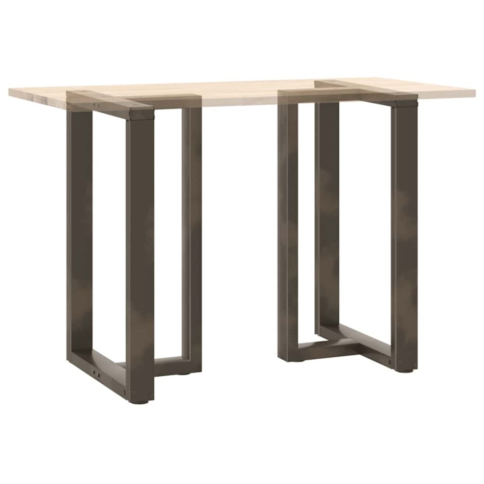 Patas de mesa bar forma T 2 uds acero natural 60x35x(90-91)