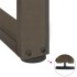 Patas de mesa bar forma T 2 uds acero natural 60x35x(90-91)