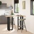 Patas de mesa bar forma T 2 uds acero negro 50x35x(100-101)