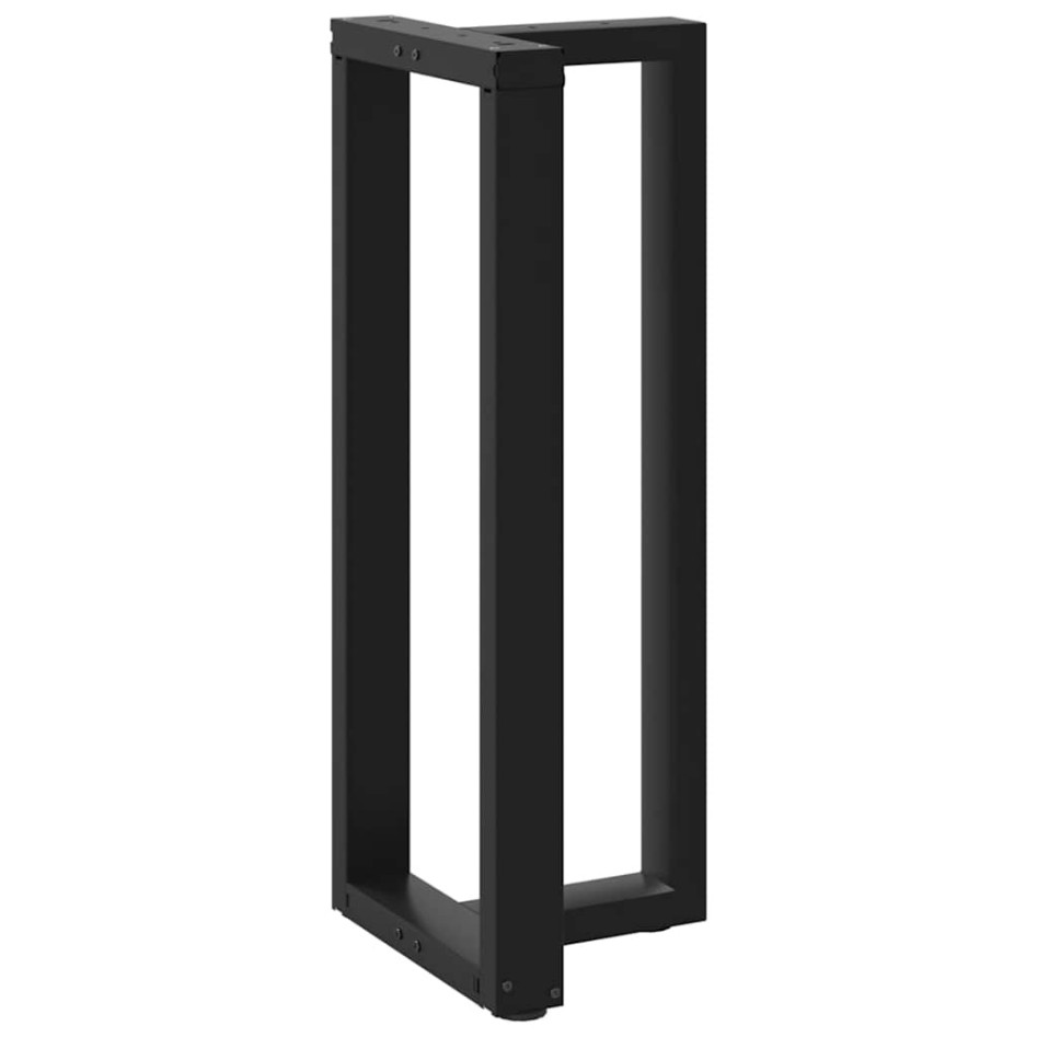 Patas de mesa bar forma T 2 uds acero negro 50x35x(100-101)