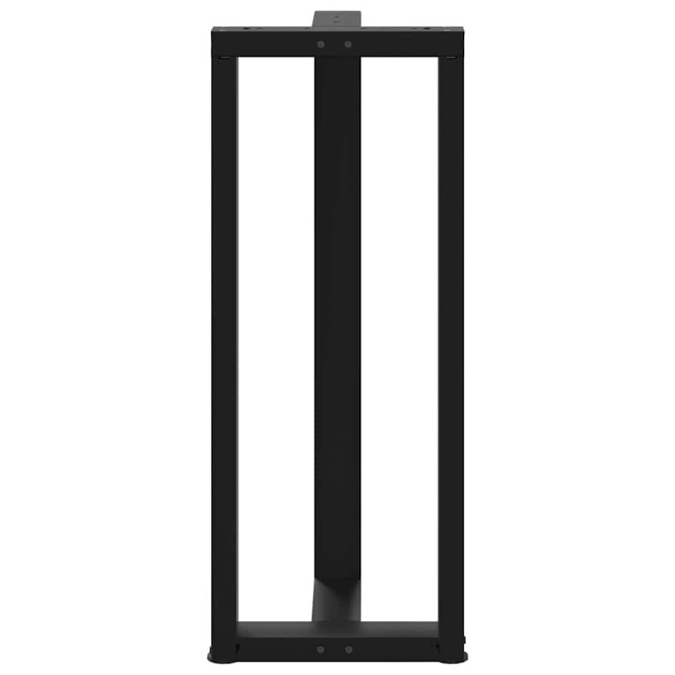 Patas de mesa bar forma T 2 uds acero negro 50x35x(100-101)
