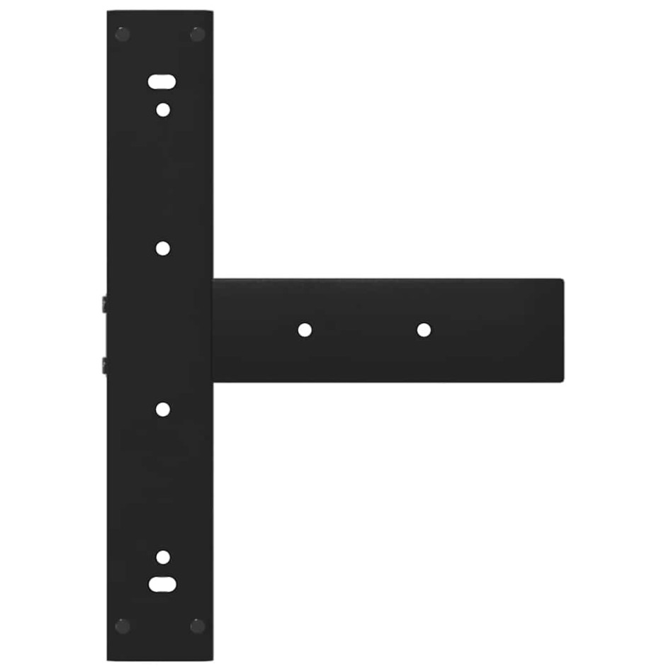 Patas de mesa bar forma T 2 uds acero negro 50x35x(100-101)