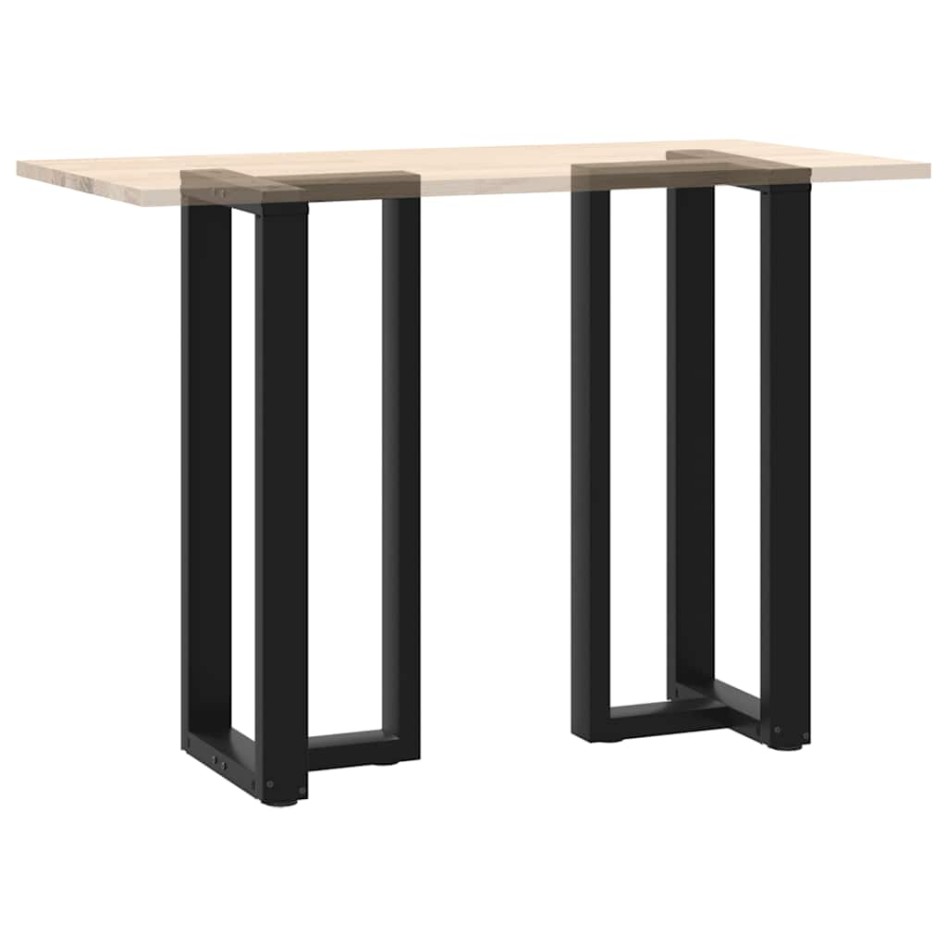 Patas de mesa bar forma T 2 uds acero negro 50x35x(100-101)