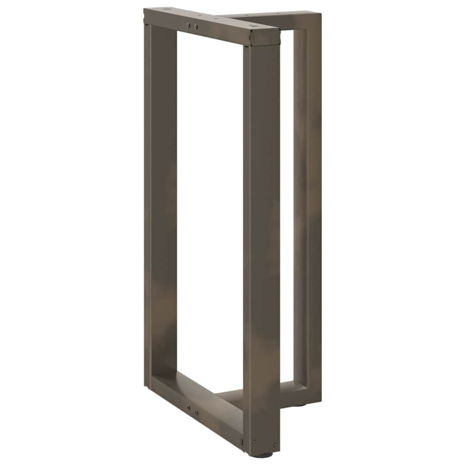 Patas mesa bar forma T 2 uds acero natural 60x35x(100-101)