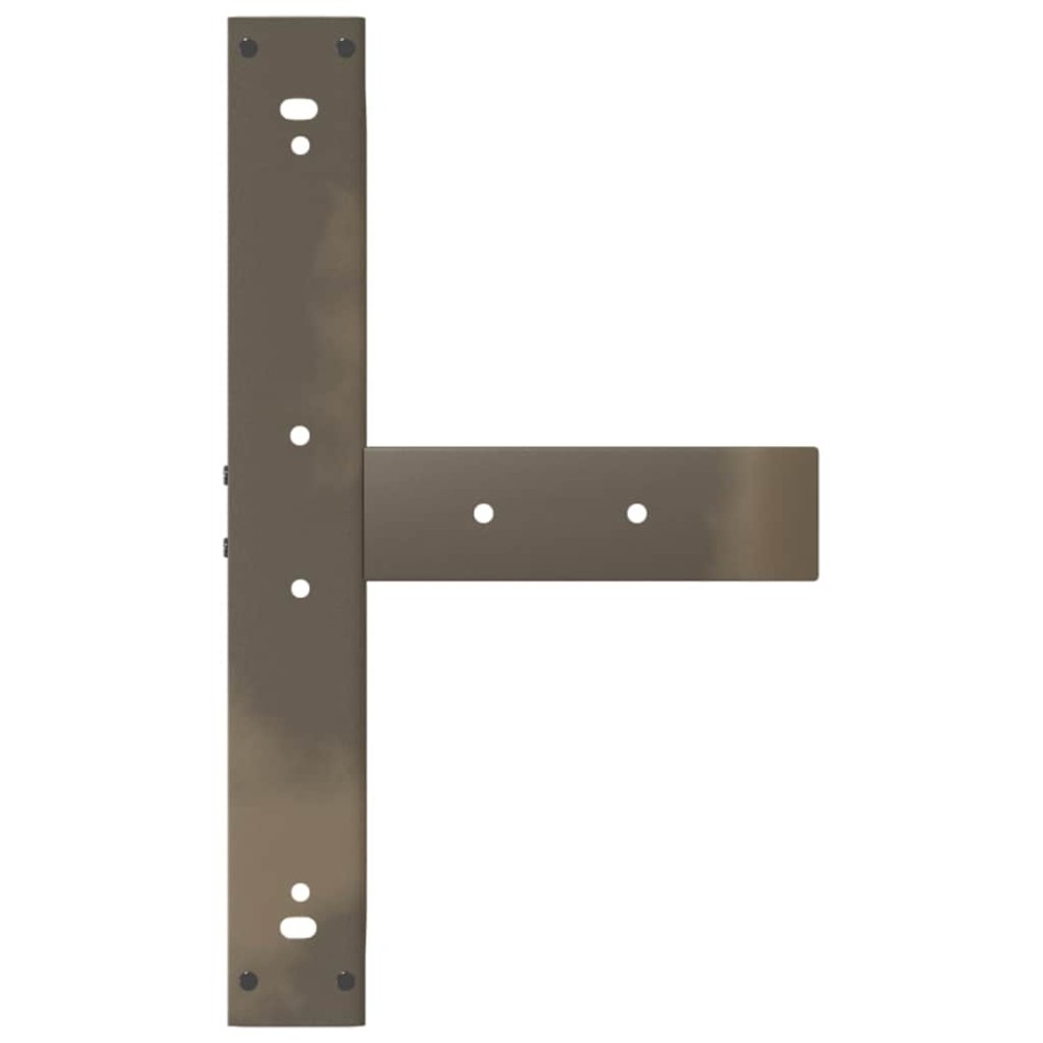 Patas mesa bar forma T 2 uds acero natural 60x35x(100-101)