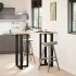 Patas de mesa bar forma T 2 uds acero negro 60x35x(110-111)