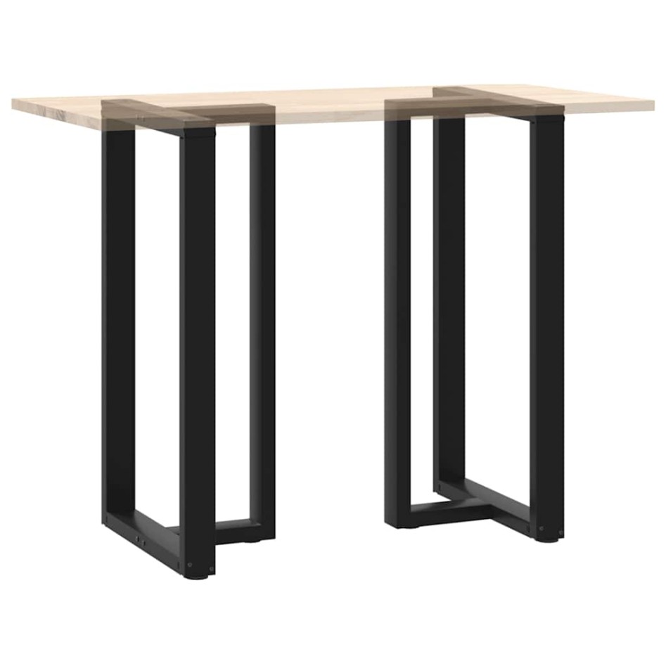 Patas de mesa bar forma T 2 uds acero negro 60x35x(110-111)