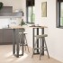 Patas mesa bar forma T 2 uds acero antracita