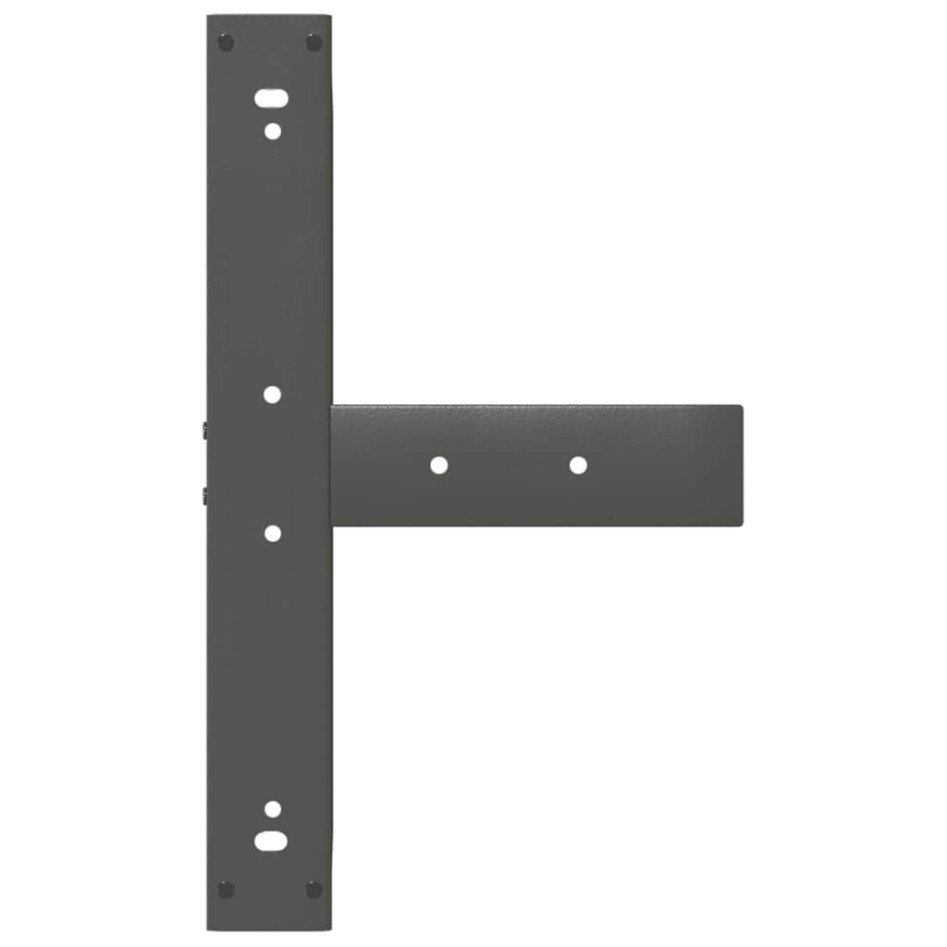 Patas mesa bar forma T 2 uds acero antracita