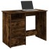 Escritorio de madera de ingeniería roble ahumado 102x50x75