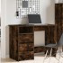 Escritorio de madera de ingeniería roble ahumado 102x50x75