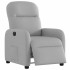 Sillón reclinable eléctrico de tela gris