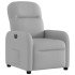 Sillón reclinable eléctrico de tela gris