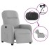 Sillón reclinable eléctrico de tela gris