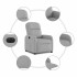 Sillón reclinable eléctrico de tela gris