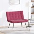 Banco de terciopelo rojo vino tinto 110x74x84