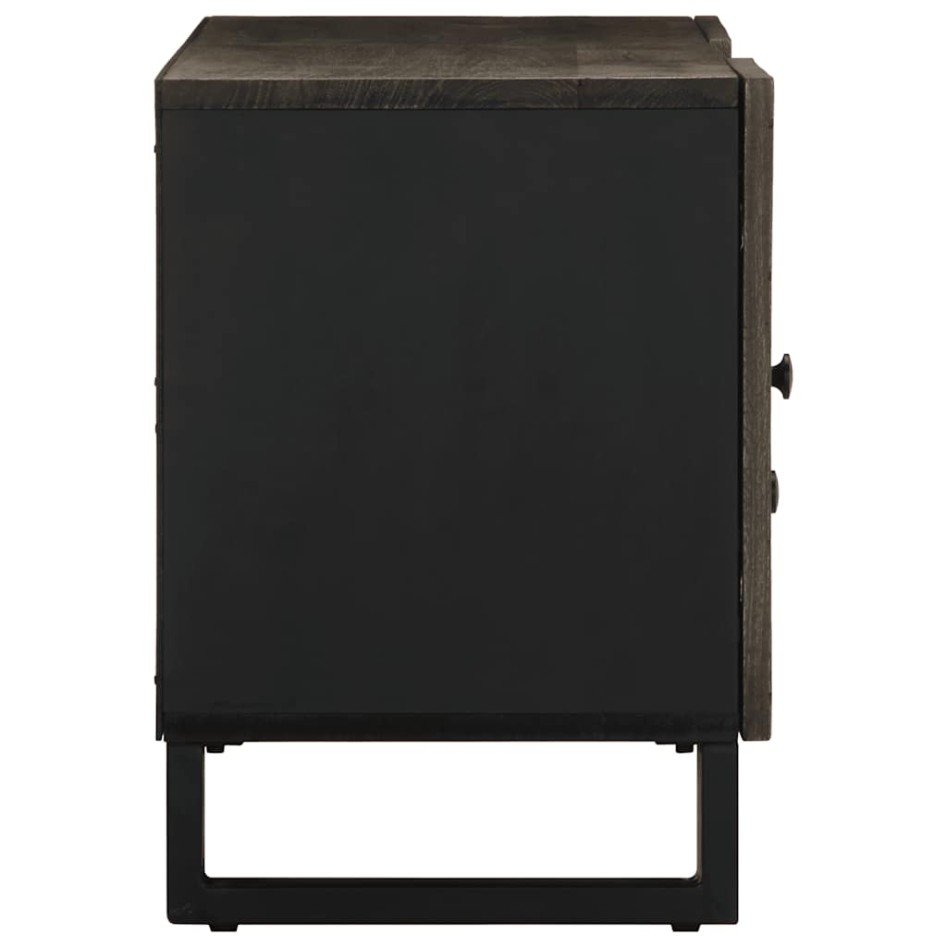 Mueble de TV madera maciza de mango negro 105x33x46