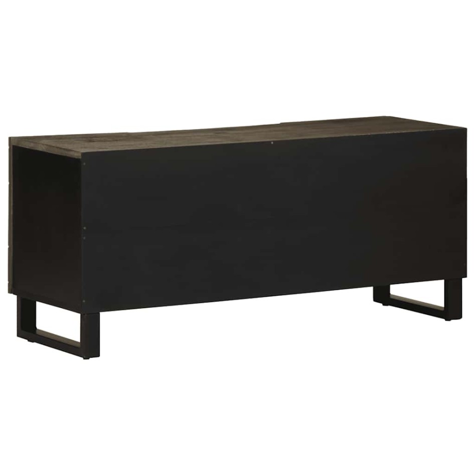 Mueble de TV madera maciza de mango negro 105x33x46