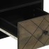 Mueble de TV madera maciza de mango negro 100x33x46