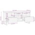 Mueble de TV madera maciza de mango negro 100x33x46