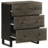 Aparador negro 60x33x75 cm madera maciza