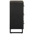 Aparador negro 60x33x75 cm madera maciza