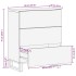 Aparador negro 60x33x75 cm madera maciza