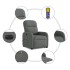 Sillón de masaje eléctrico reclinable elevable tela gris