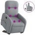 Sillón de masaje reclinable de pie de tela gris