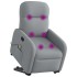 Sillón de masaje reclinable de pie de tela gris