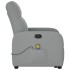 Sillón de masaje reclinable de pie de tela gris