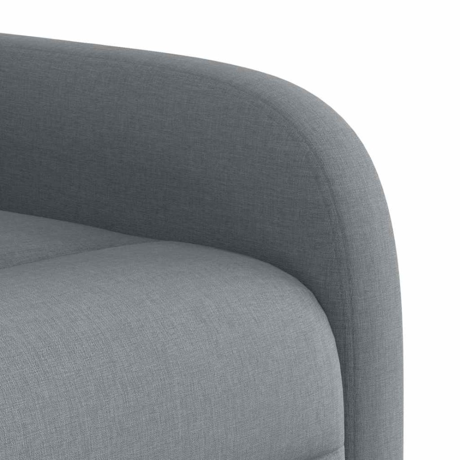 Sillón de masaje reclinable de pie de tela gris