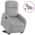 Sillón eléctrico reclinable elevable de tela gris