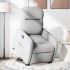 Sillón eléctrico reclinable elevable de tela gris