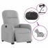 Sillón eléctrico reclinable elevable de tela gris