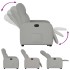 Sillón eléctrico reclinable elevable de tela gris