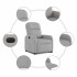 Sillón eléctrico reclinable elevable de tela gris