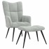 Sillón de relax con taburete de terciopelo gris