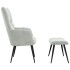 Sillón de relax con taburete de terciopelo gris