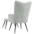 Sillón de relax con taburete de terciopelo gris