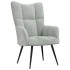 Sillón de relax con taburete de terciopelo gris